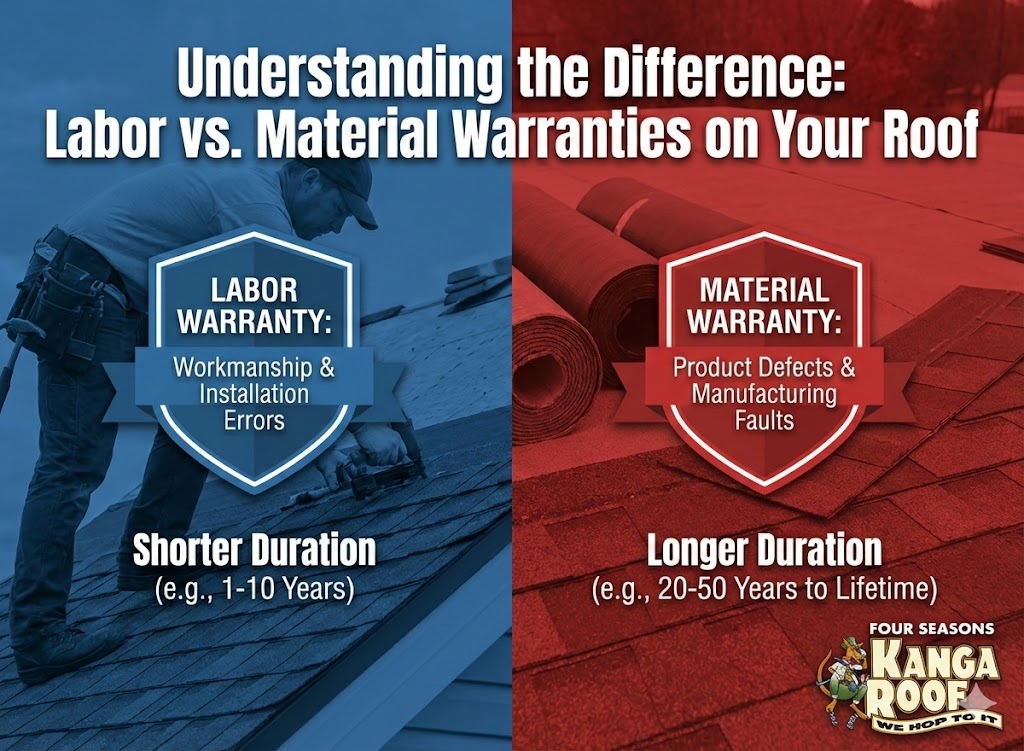 Featured image for “Understanding the Difference: Labor vs. Material Warranties on Your Roof”