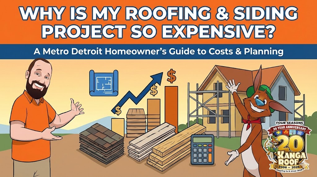 Featured image for “Why is My Roofing and Siding Project So Expensive in Metro Detroit? (A Kanga Roof Guide)”