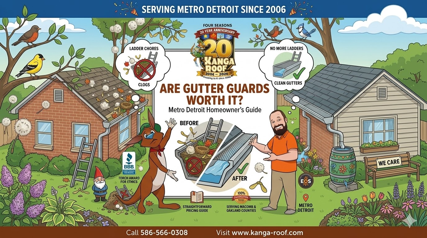Featured image for “Are Gutter Guards Worth It? The Metro Detroit Homeowner’s Guide”