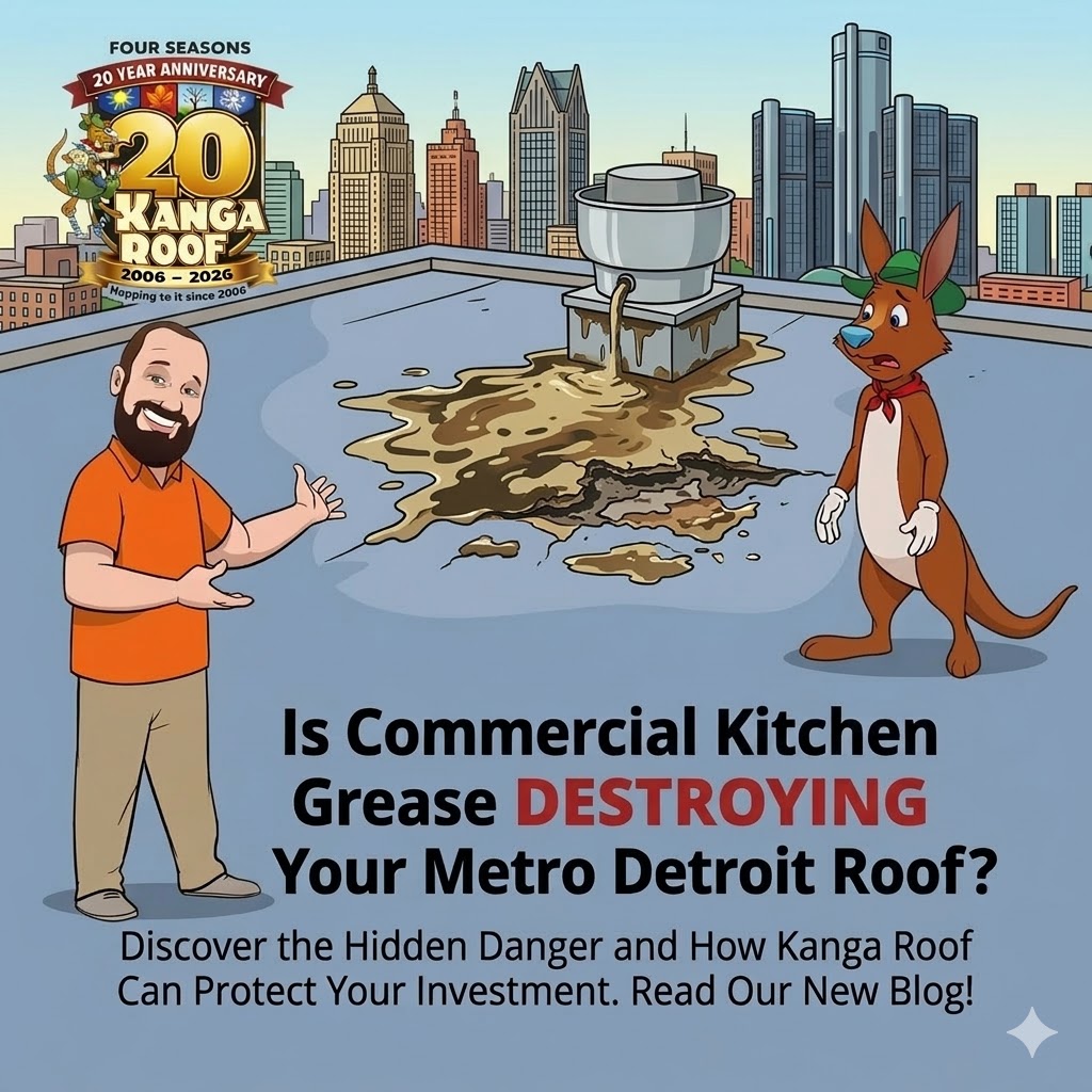 Featured image for “The Hidden Danger: Why Commercial Kitchen Grease is Destroying Metro Detroit Roofs”