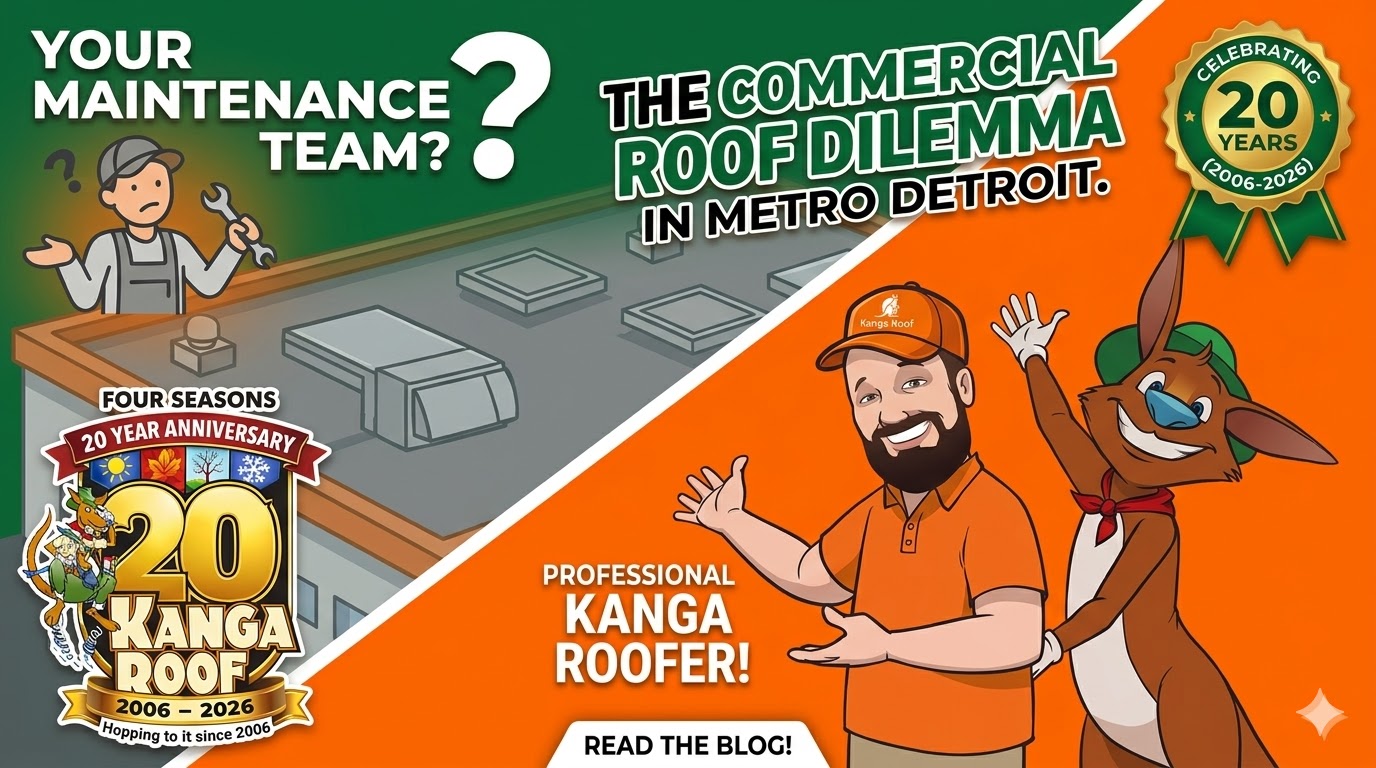 Featured image for “The Commercial Roof Repair Dilemma in Metro Detroit: Professional Roofer vs. Your Maintenance Team”