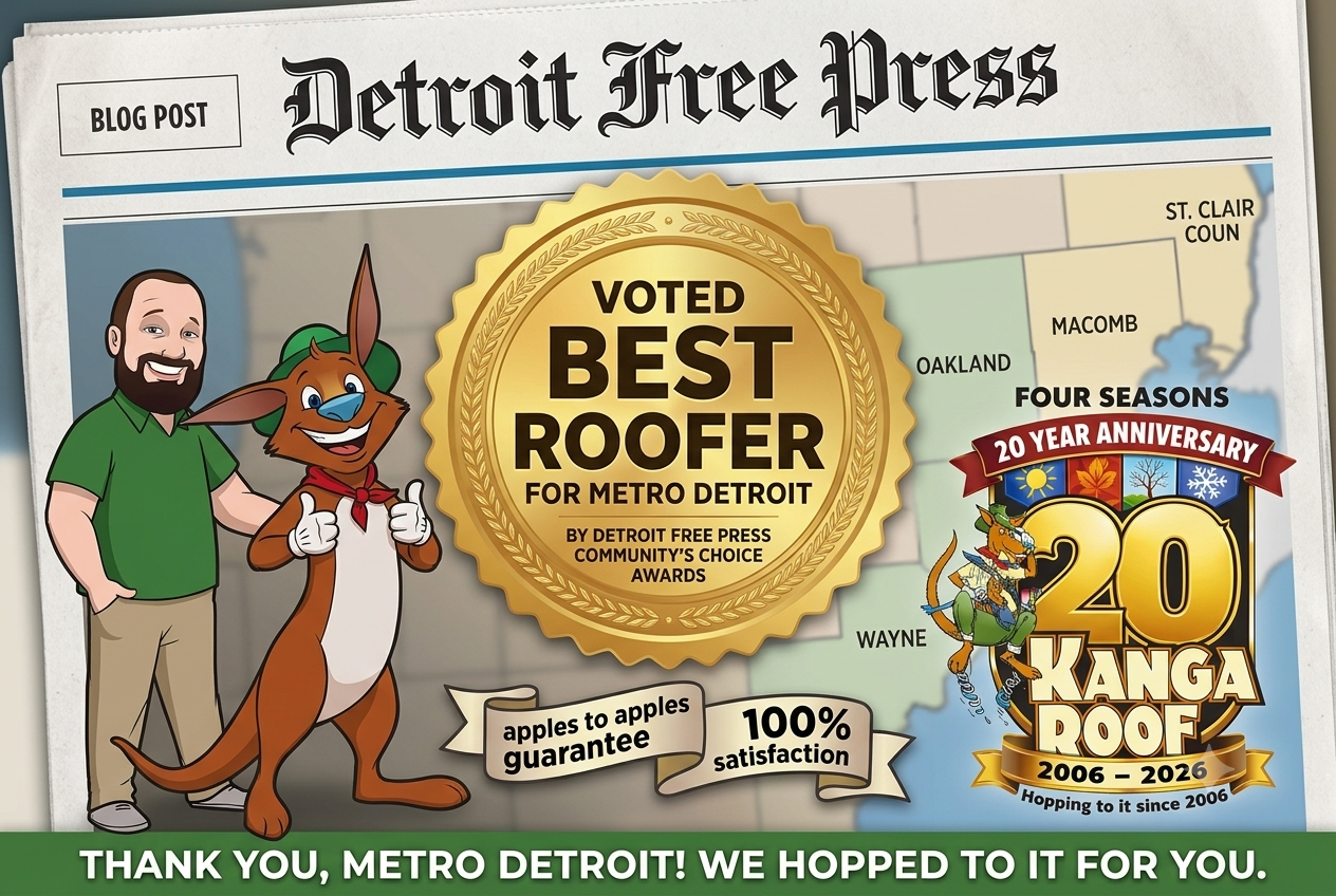 Featured image for “Named Best Roofer for Metro Detroit by Detroit Free Press: What It Means For You”