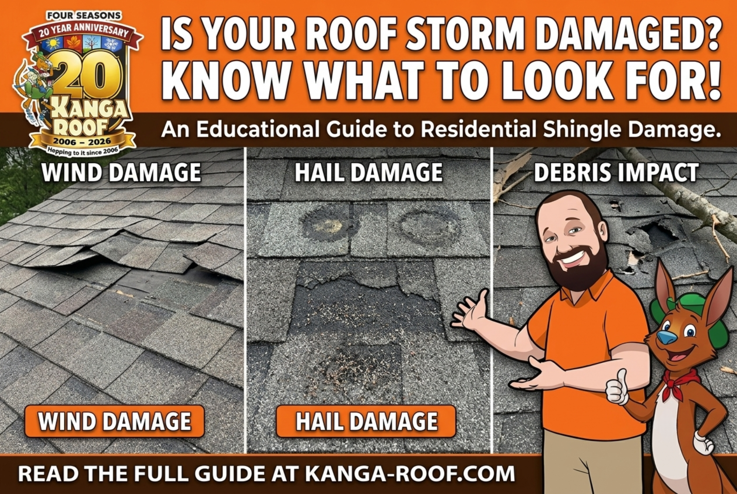 Featured image for “What Does Storm Damage Look Like on a Residential Shingle Roof?”