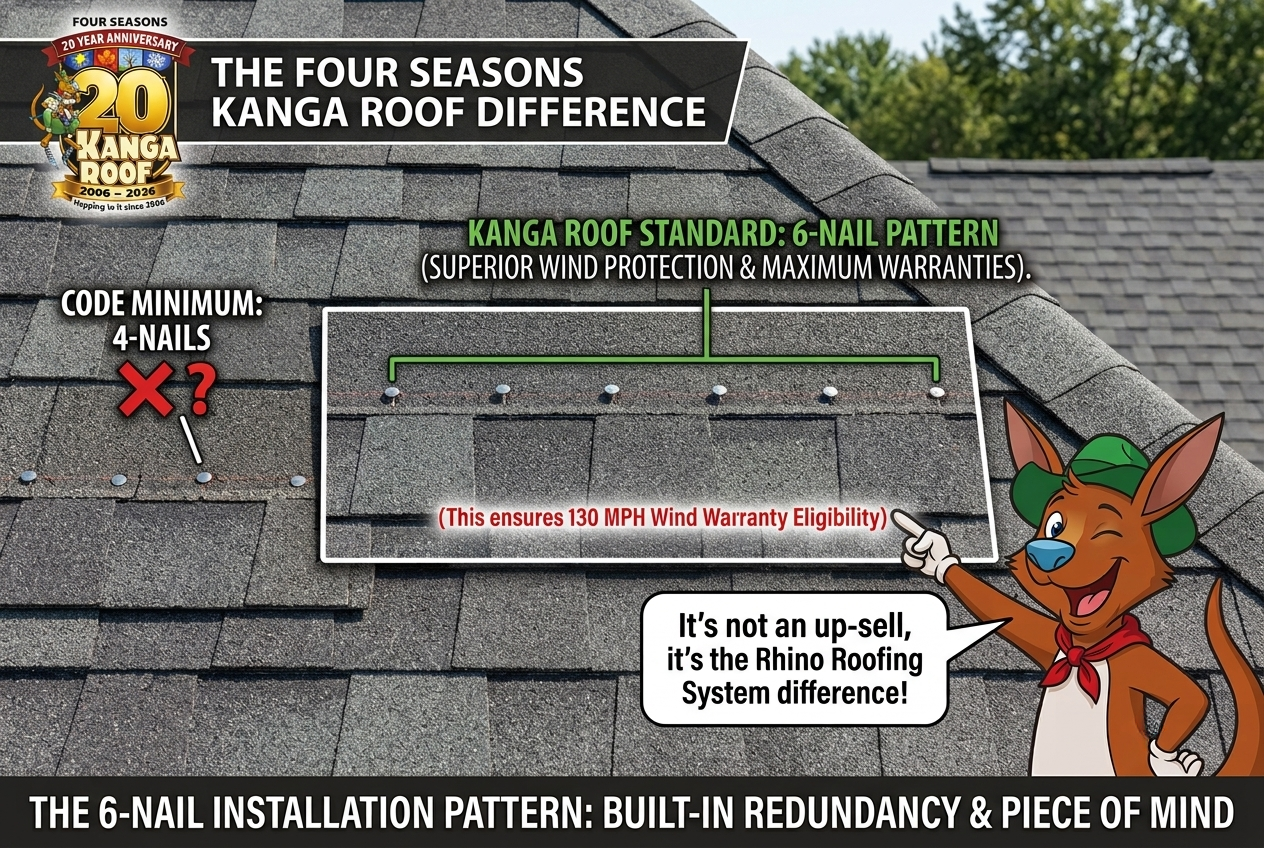 Featured image for “Does a 6-Nail Installation Pattern Improve My Roof?”