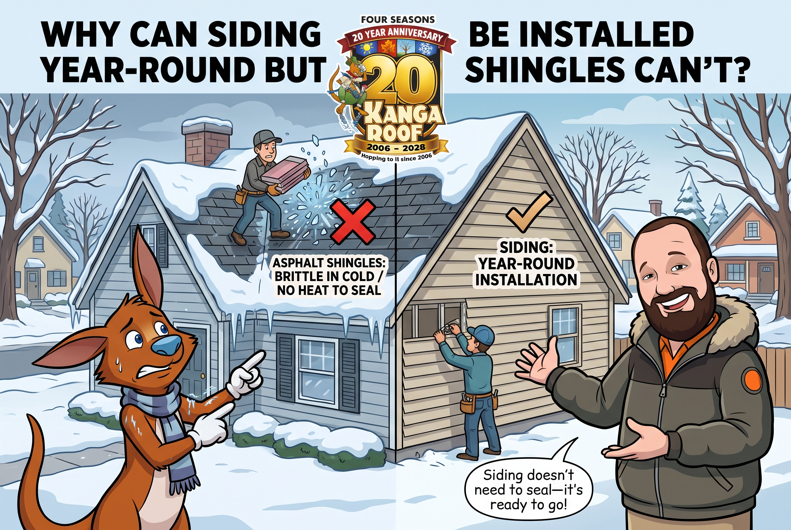 Featured image for “Why Can Siding Be Installed Year-Round But Shingles Can’t in Metro Detroit?”