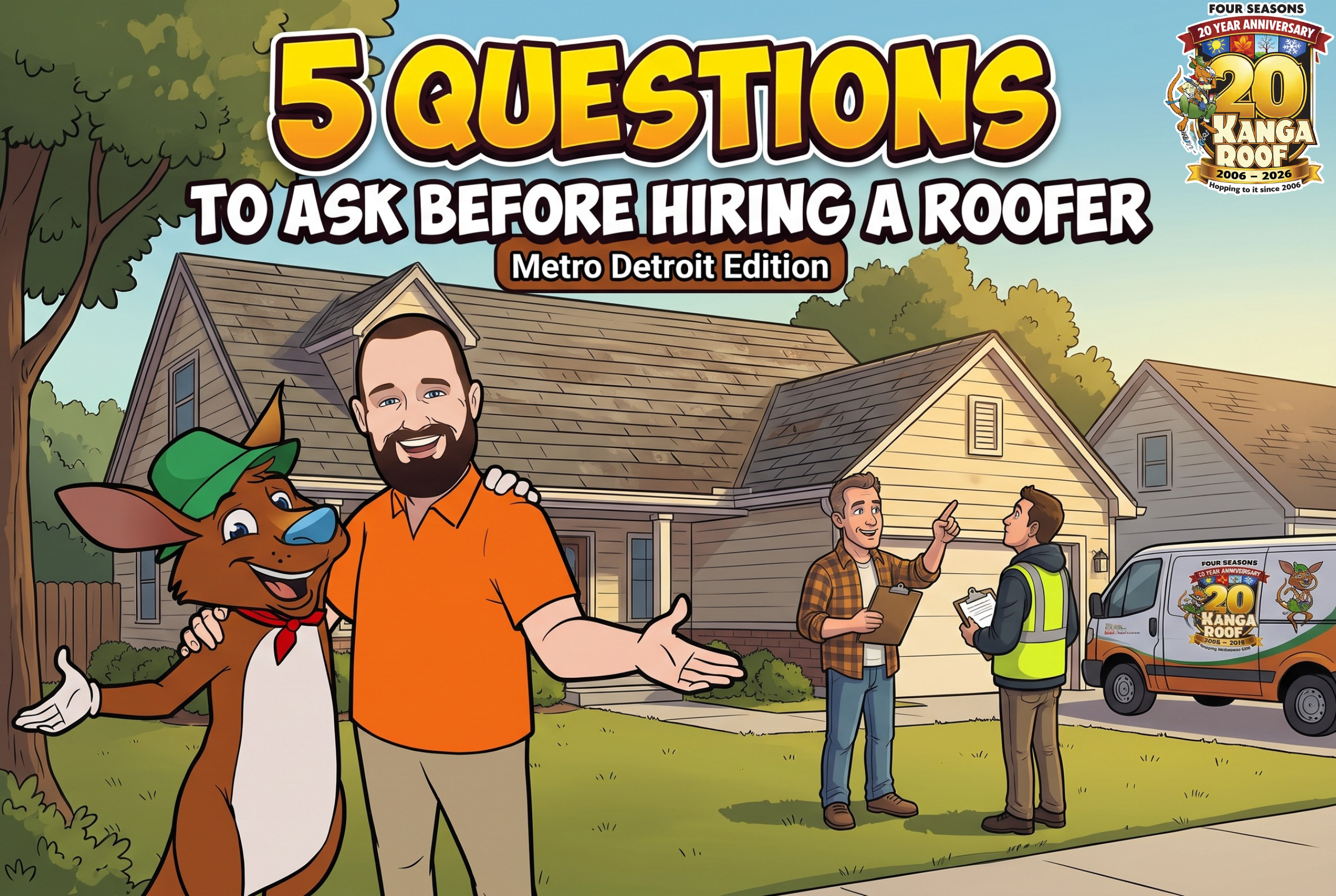 Featured image for “5 Essential Questions You Must Ask Before Hiring a Roofing Contractor in Metro Detroit”